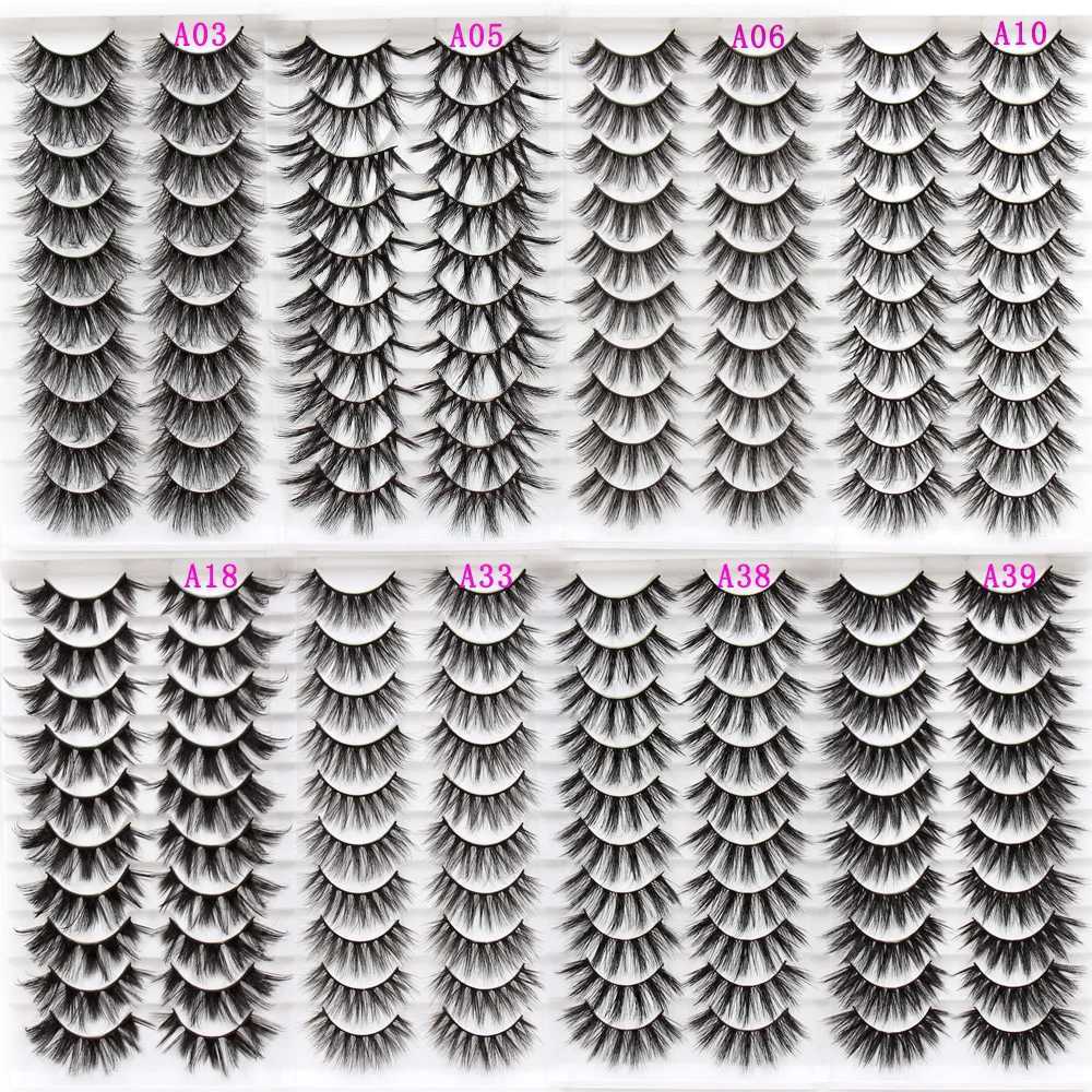 3D Makeup Faux Mink Lashes Natural Fluffy False Eyelashes Wholesale Wispy Thick Long Natural Eye Makeup Tools 3DA39 Z250730