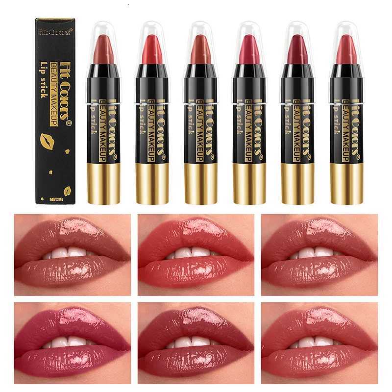 6-Color Nourishing Lip Crayons - Velvet Finish Hydrating Non-Transfer and Waterproof Lipsticks G250729