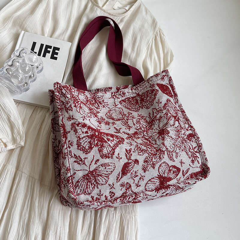 Large Capacity Shoulder 2024 New Canvas Ins Versatile Shopping Commuter Tote Bag for Women