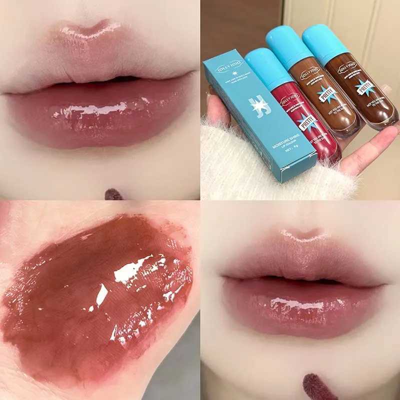 JOLLY JOJO Mirror-Like Watery Lip Gloss Transfer-Proof Glass Lip Oil Brightening Lip Stain for All-Day Shine Flawless Tint Makeup G250728