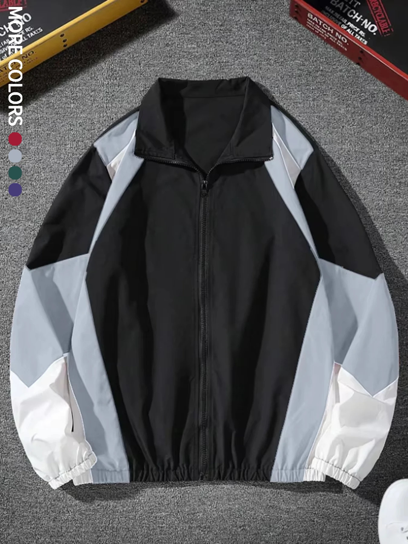 Mens colorblocked jacket lightweight casual travel windproof and wearresistant highquality fabric boyfriend gift 250730