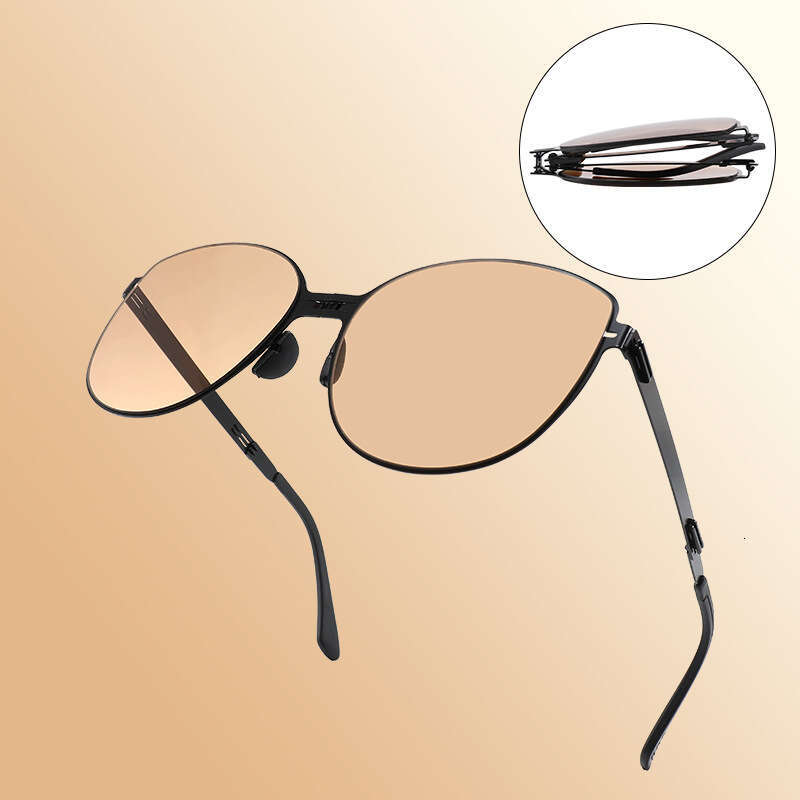 DHcollections 2025 Foldable Oval Sunglasses - UV400 Protection, Metal Frame, Slimming Design for Women (6 Gradient Colors)