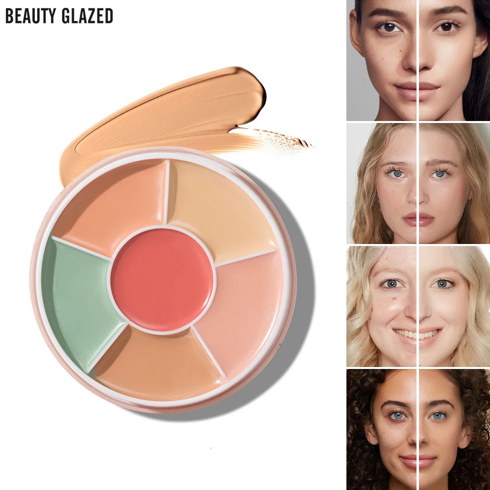 BEAUTY GLAZED Concealer Cream 3 Color Correction Long Wearing Full Coverage Waterproof Acne Dark Circles Brightening 250730