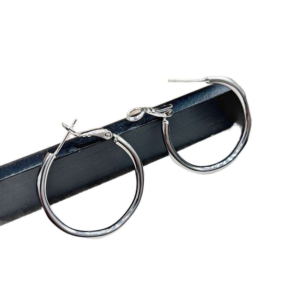 TikTok Rose Style French Metal Hoop Adjustable Elegant Versatile 2025 Spring New Earrings 6ab