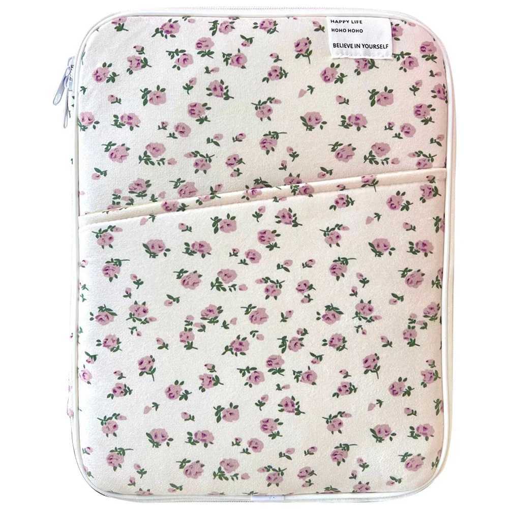 11/13in Floral Padded Laptop Case Shockproof Tablet Sleeve Case Portable Computer Cover Bag Soft Laptop Protective Bag y250730