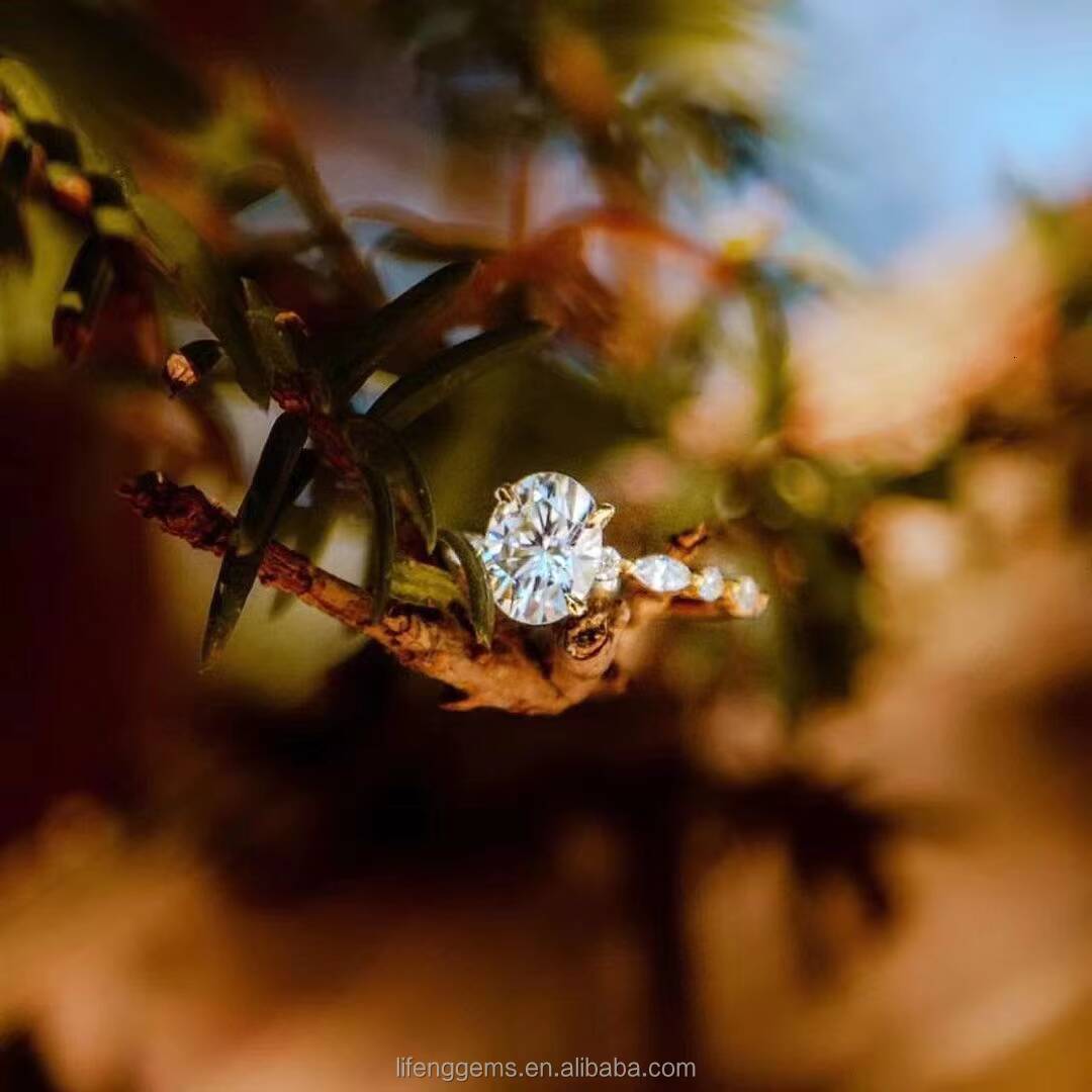 Wholesale Handmade Wedding Rings Couple Set Original Gold 14K Moissanite Diamond Ring 925 Sterling Silver Engagement Women Ring