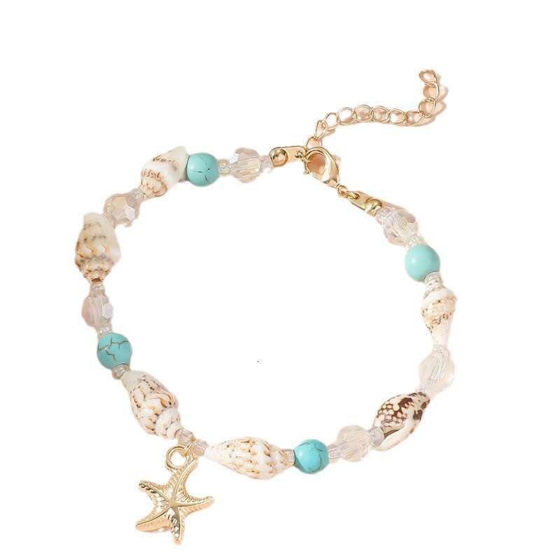 Bohemian Summer Beach Ocean Style Starfish Beaded Women Vacation Shell Bracelet