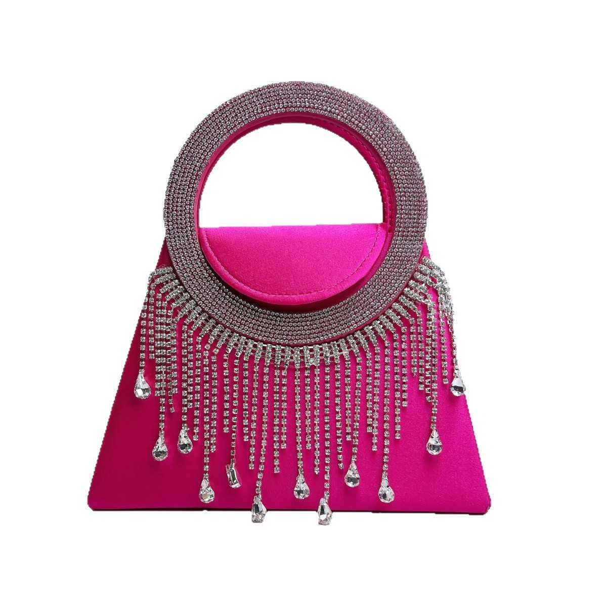 New Luxury Diamond Studded Womens Evening Bag Fashion Crossbody Bag High End Clutch Bridal Bag Handbag