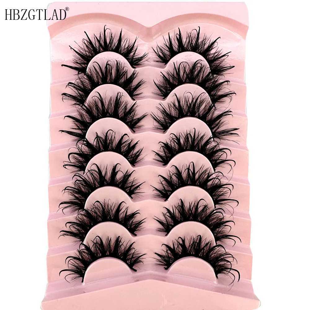 7Pairs New Design Wet Manga Lashes 3D Fluffy Eyelash Extensions Makeup Fashion Long Thick Natural Fake Eyelashes Z250730