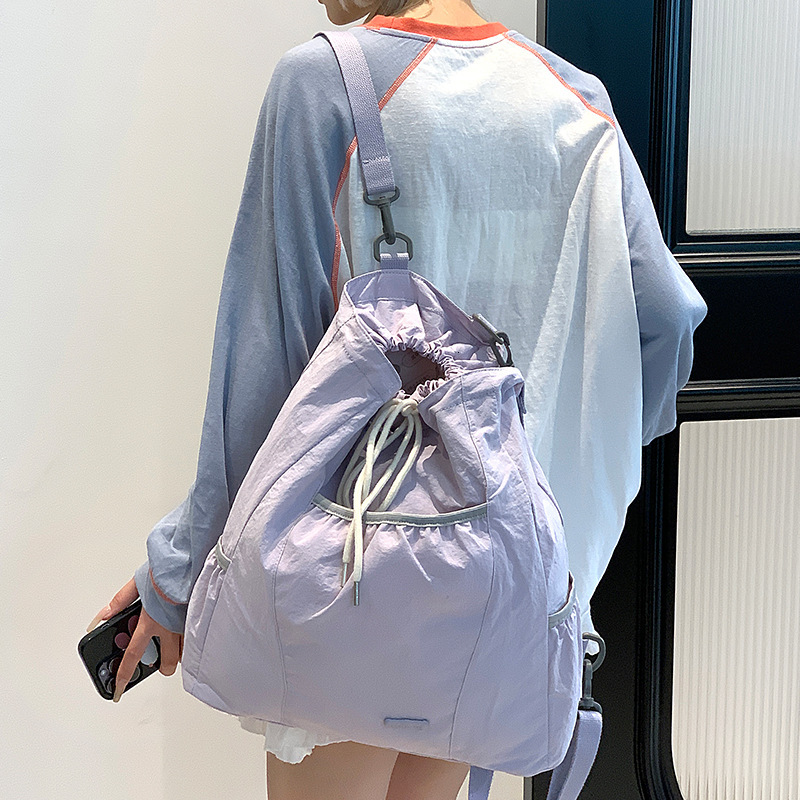 Colorful Fox Korean Version Ins Niche Design Women's Casual College Style Lightweight Drawstring Backpack ddmymoon