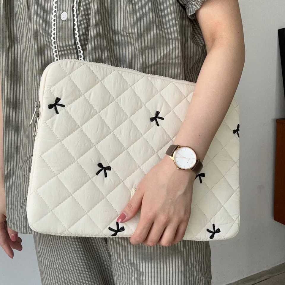 11 13.3 14 15.6 Inch Cute Bow Graphic Laptop Bag Tablet Sleeve Case for MacBook Air 13 Pro Xiaomi Lenovo Dell Notebook Soft Case y250730