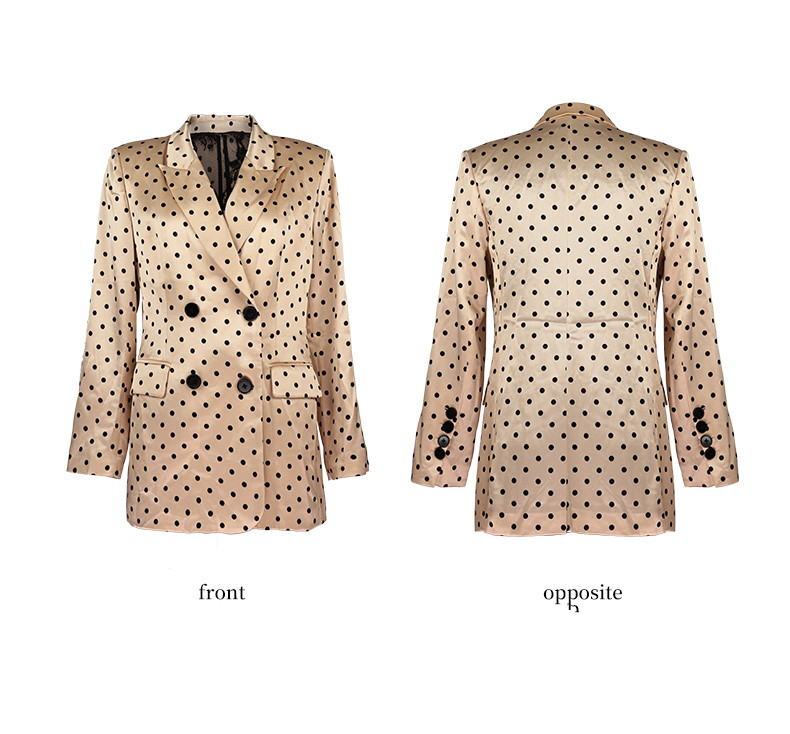 2025 Summer New Arrival Mid-Length Temperament All-match Jacket Polka Dot Long Sleeve Senior Suit Women 6112326