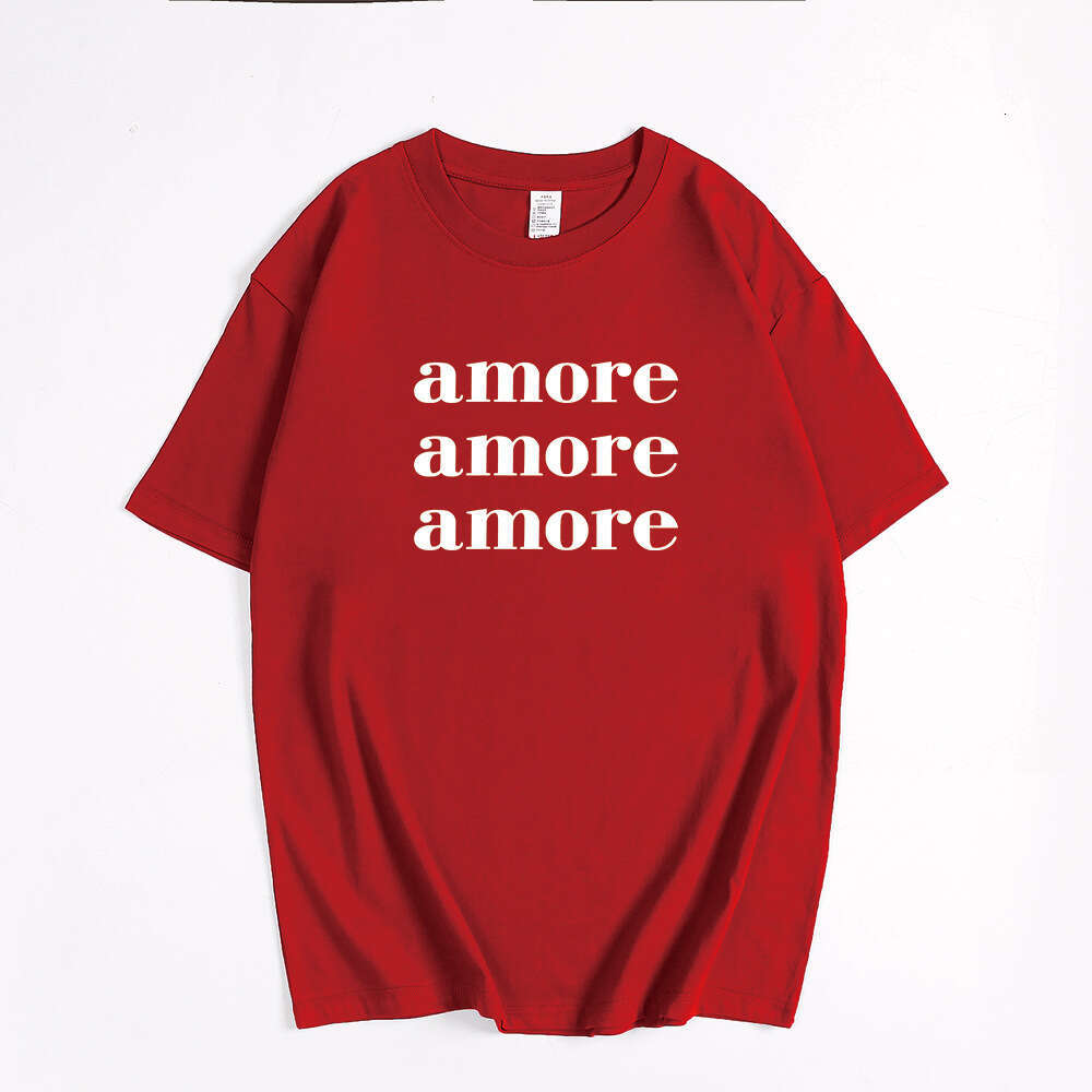 Ins Style Printed T-Shirt For Women, Summer New Versatile Loose Round Neck Pure Cotton Short Sleeve Top B5