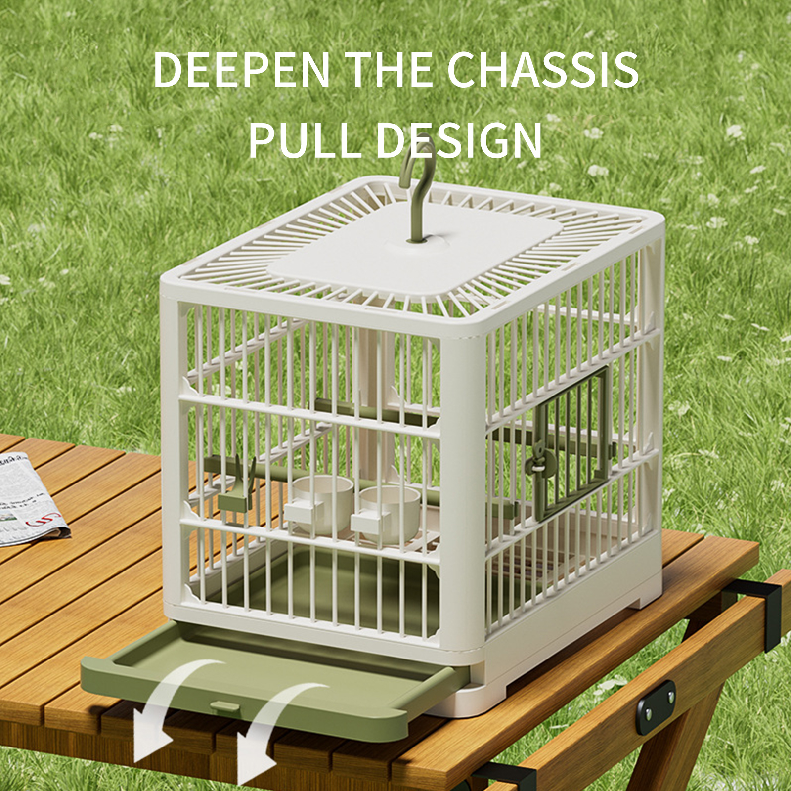 Bird cage parrot supplies large space breathable bird walking tool outdoor portable outdoor viewing cage pet supplies