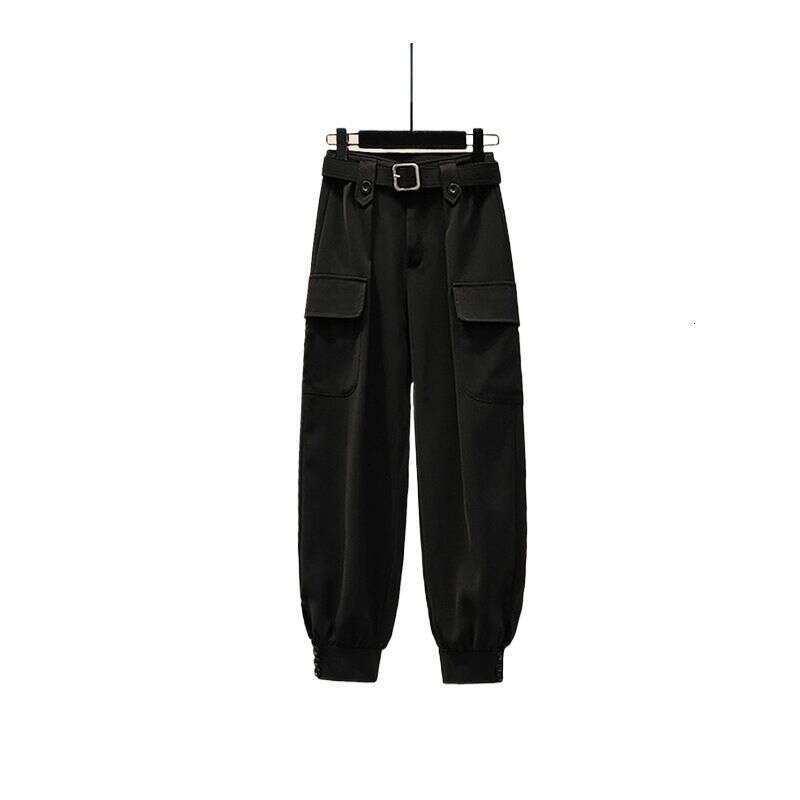 Women's Clothing Autumn And Winter For Women, Small Size, Design, Half Zip Sweater Jacket, High Waist Overalls, Fashionable Two Piece Suit