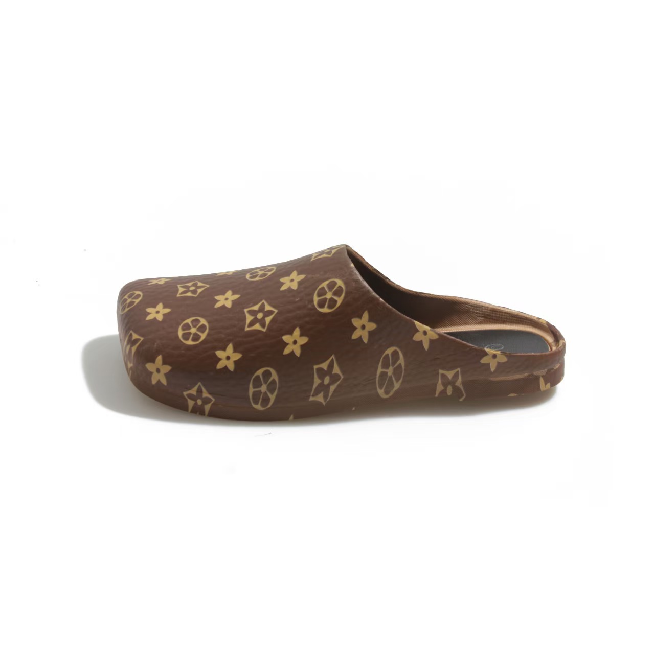 Free shipping designer Slippers Printed flat soled single shoes one foot pedaled Boken and cool slippers White brown black