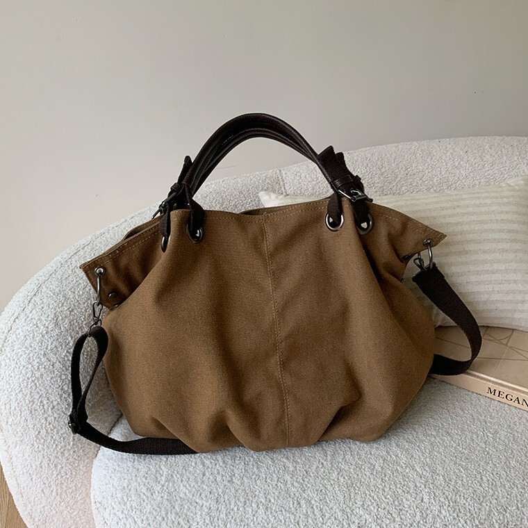 Designer Luxury Bag 2025, Fashionable Style Handbag, Large Capacity Canvas Bag, Retro Commuter Handbag, Single-shoulder Crossbody Bag