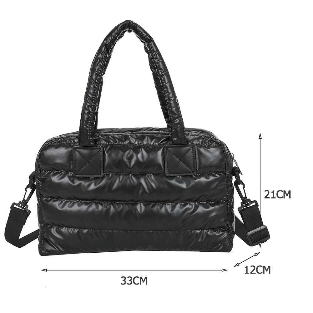100% Soft Quilted Leather Handbag Casual Handbag High Top Sling Bag With Adjustable Strap Winter Puffer Bag Crossbody Bag Y250730