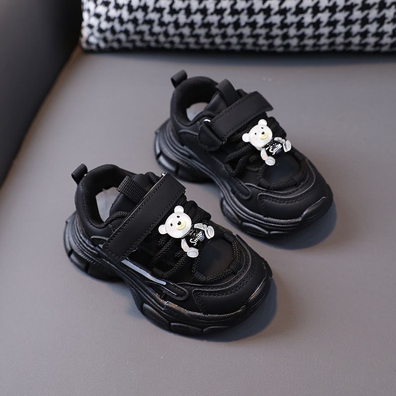 Kids Shoes for Boys Girls Sports Shoes New 2025 Cartoon Bear Children Shoes Leisure Soft Kids Sneakers Non-slip Cute Baby Toddler Shoes Sizes US5.5C-U