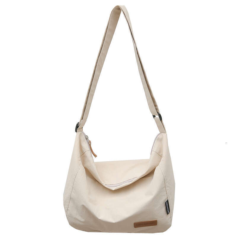 2024 Crossbody Ins Solid Color Simple Design Tote College Student Large Capacity Casual Class Shoulder Bag