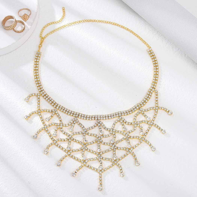 Grid Tassel Forehead Rhinestone Chain Pendant Hair Accessories for Women