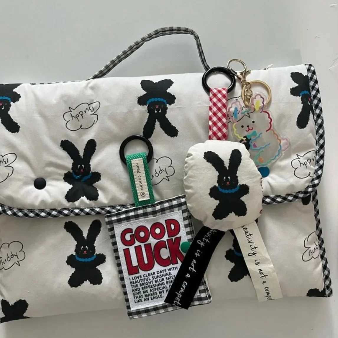 14 Inch Laptop Bags iPad Bags Notebook Sleeve for 11 Inch iPad Soft Cute Bunny Korean Style Laptop Sleeve Girl Kaii y250730