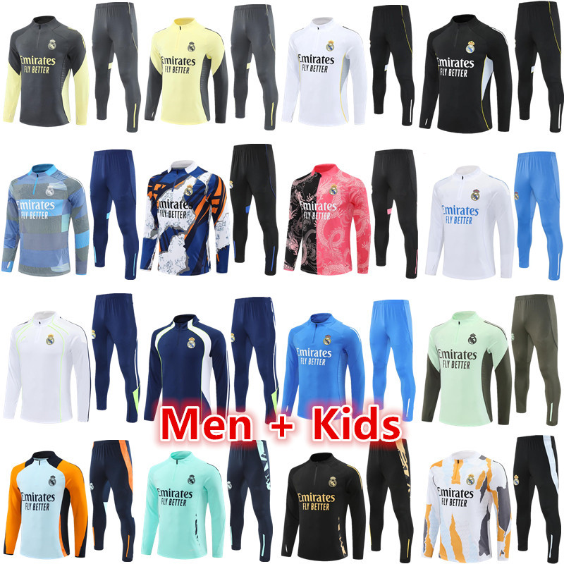 2025 2026 BELLINGHAM Madrids soccer tracksuit soccer training suit 24/25/26 MBEPPA men kids football sets chandal futbol survetement