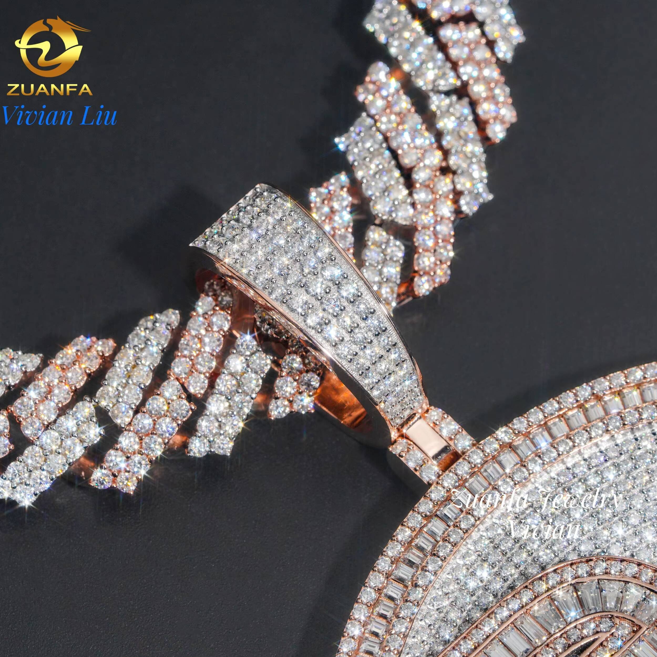 Sterling Silver 925 Pendants Vvs Moissanite Lab Diamond Custom Hip Hop Iced Out Chain Letter Name Pendant