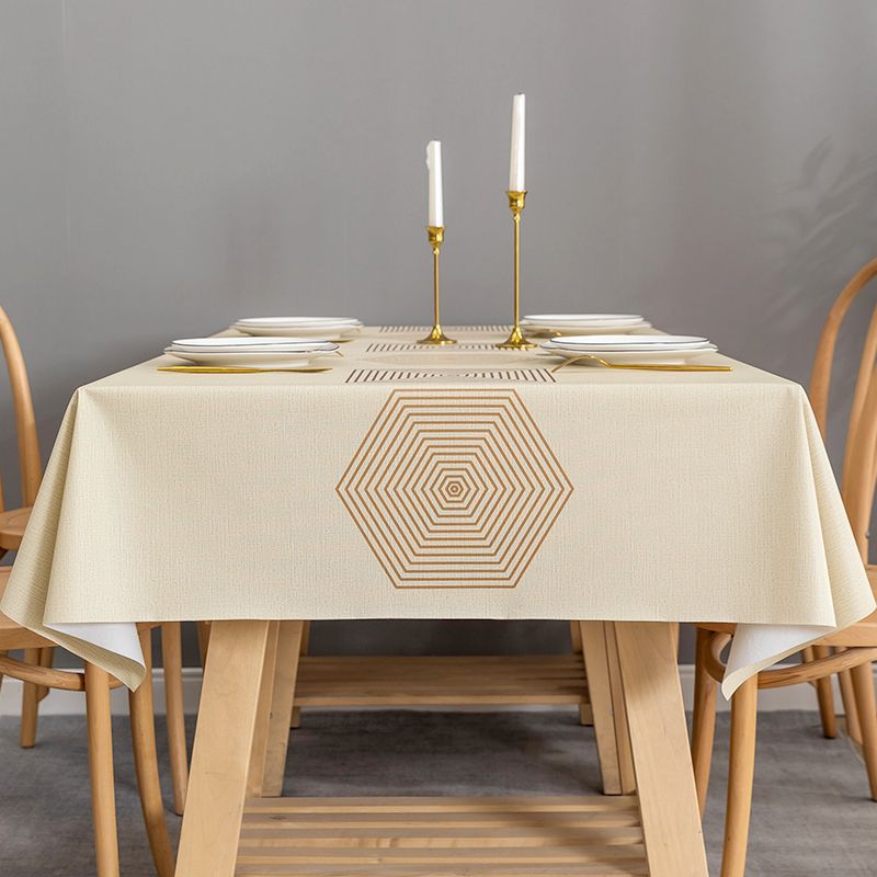 YL-36870 tablecloth high-end light luxury waterproof, oil-proof, anti-scalding and wash-free dining table coffee table mat pvc rectangular new style