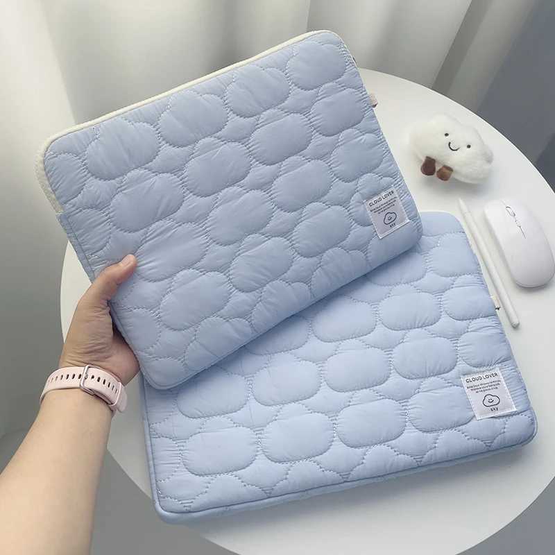 Nev Cloud Laptop Sle iPad Bag Cott Large Capacity Storage Embroidery 11/13/14/15 15.6 16 Inch Notebook Pouch y250730
