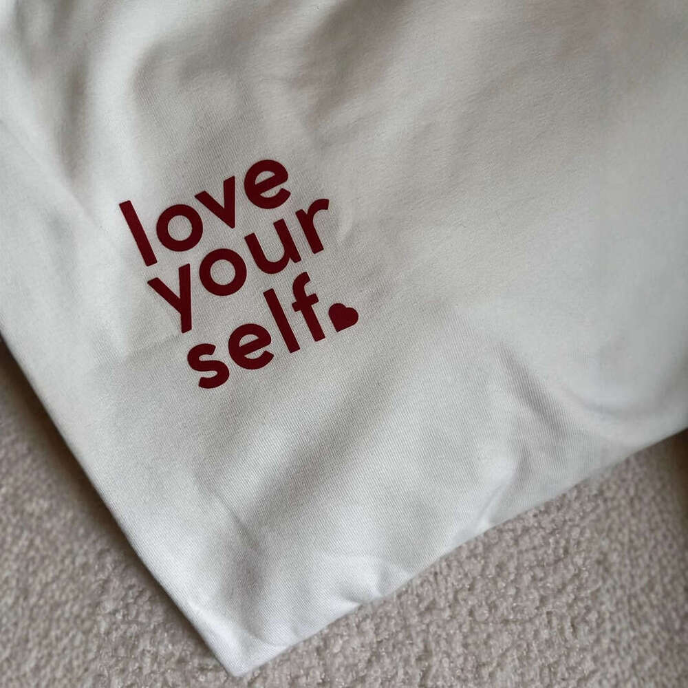 Minimalist Letter Print T-Shirt For Women, Summer Versatile Loose Round Neck Pure Cotton Short Sleeve Top B5 h6