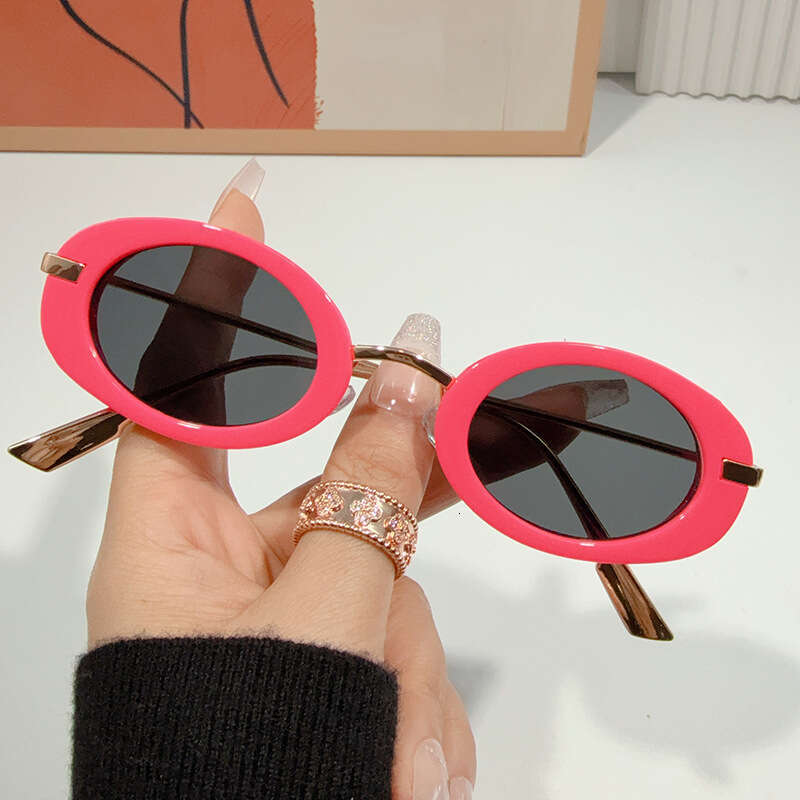 DHcollections 2025 Oval Sunglasses for Women - UV400 Protection, Fashion Small Frame, Trendy Pink & Leopard Styles (6 Colors)