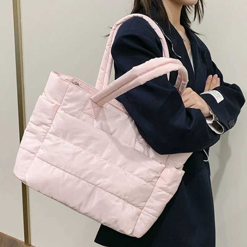 Bag Large Capacity Padded Tote Bag Versatile Handbag for Women Commuter Work Student Class Shopping Multiple Pockets Mummy Bag Y250730