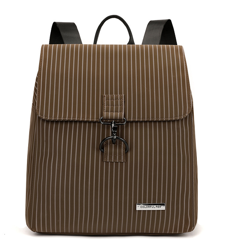 Colorful Fox Striped New British Style Commuting Travel Versatile Waterproof Backpack ddmymoon