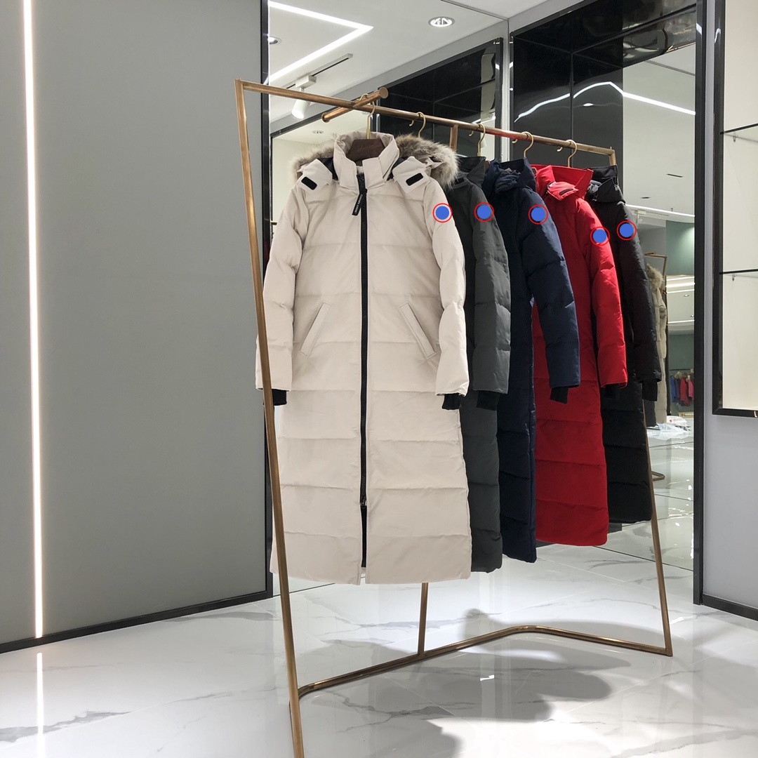 Women Designer Down Coat Long Jackets With Fur Collar Parkas Women Embroidered Letter Badge Winter Jacket Outerwear Clothing XS-XL 5color