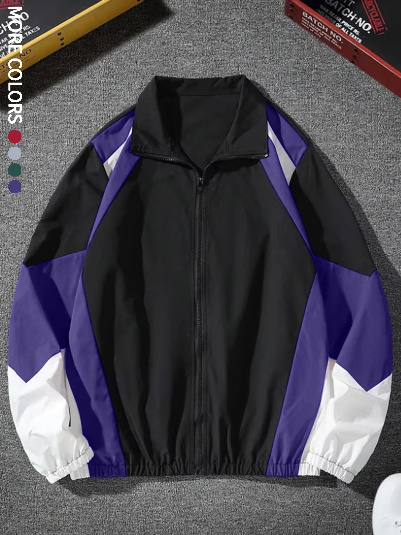 Mens colorblocked jacket lightweight casual travel windproof and wearresistant highquality fabric boyfriend gift 250730