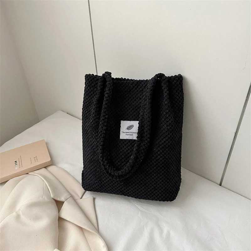 2023 Arts Shoulder Bags For Women New Canvas Bucket Handbags Corduroy Fashion Casual Bags Solid Color Famous Brand Bags G250729