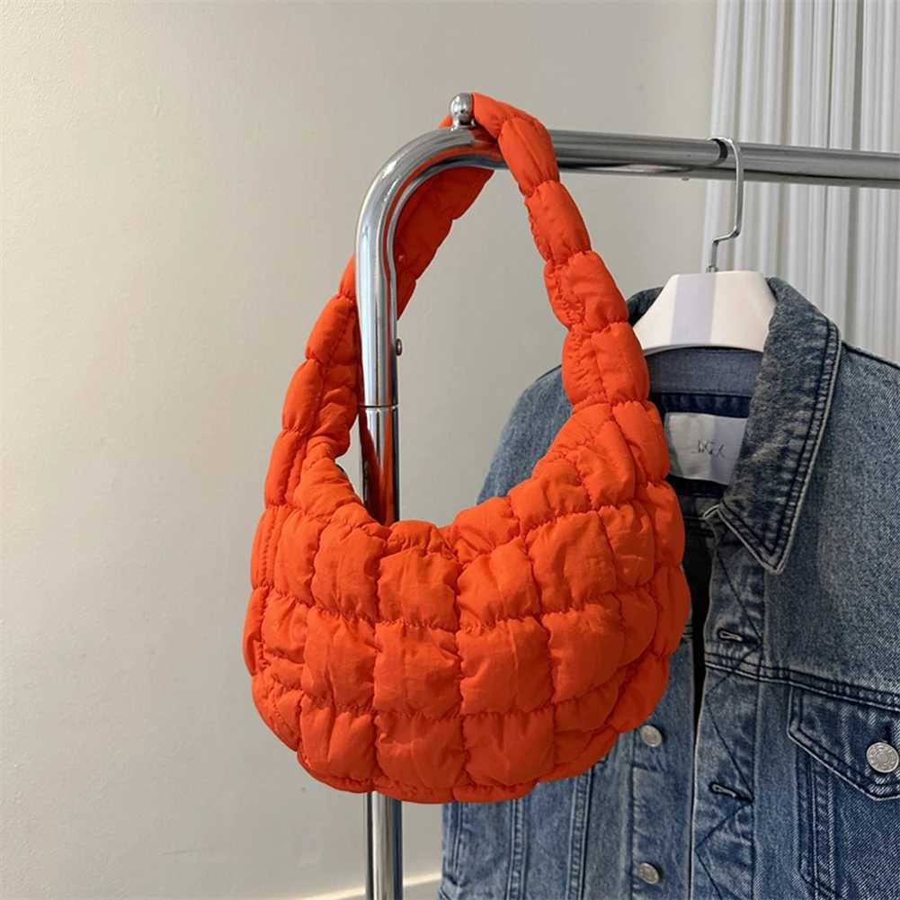 Womens Totes Bag Pleated Underarm Bag Shoulder Crossbody Bags Women Small Tote Bag Quilted Cloud Bag Winter Puffer Handbag Bag Y250729