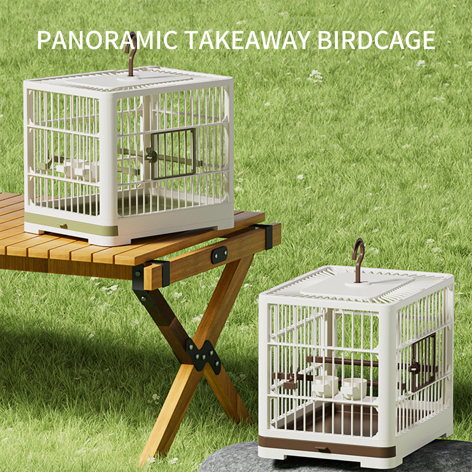 Bird cage parrot supplies large space breathable bird walking tool outdoor portable outdoor viewing cage pet supplies