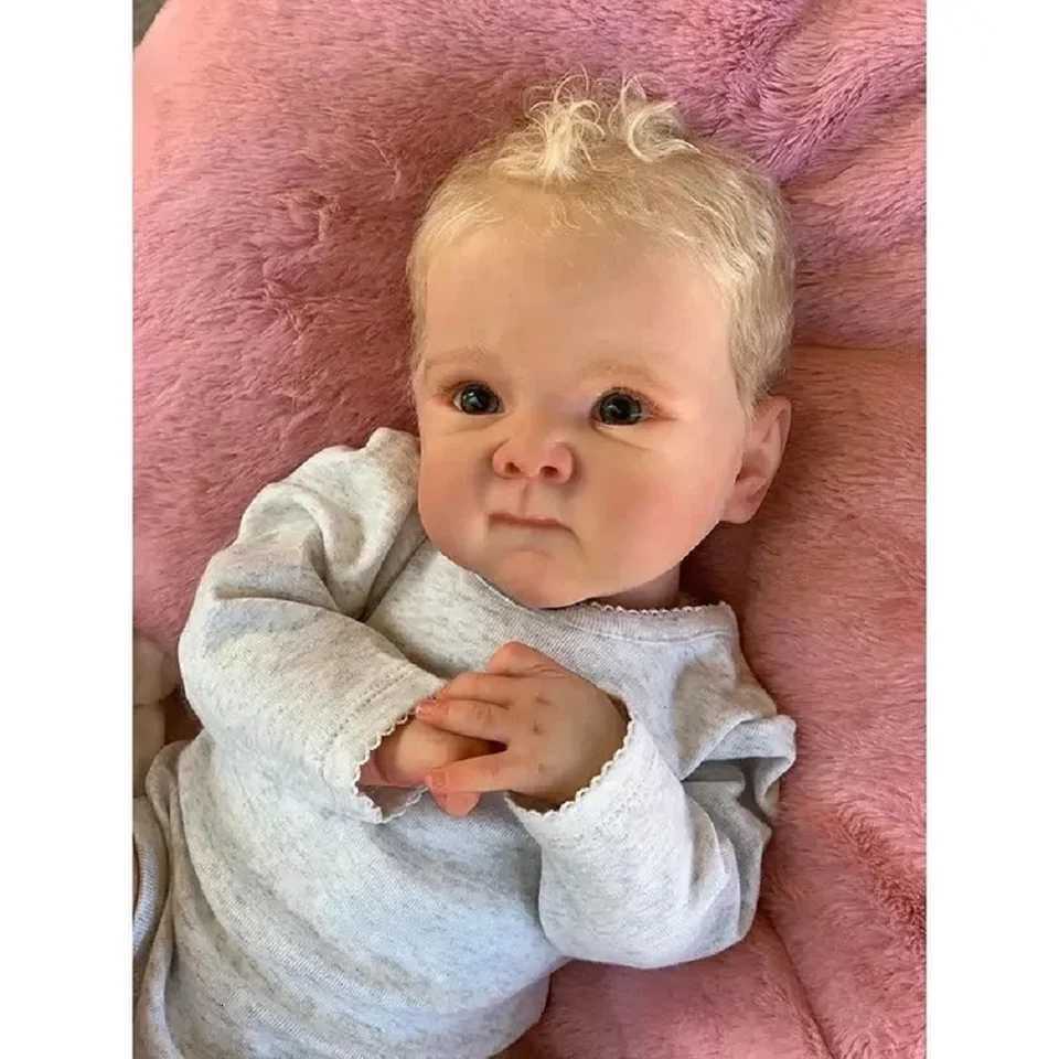 18-20 Inch Full Body Vinyl Bettie Baby Reborn Boy / Girl With Rooted White Gold Hair Washable Handmade Lifelike Real Reborn Doll XJ250730