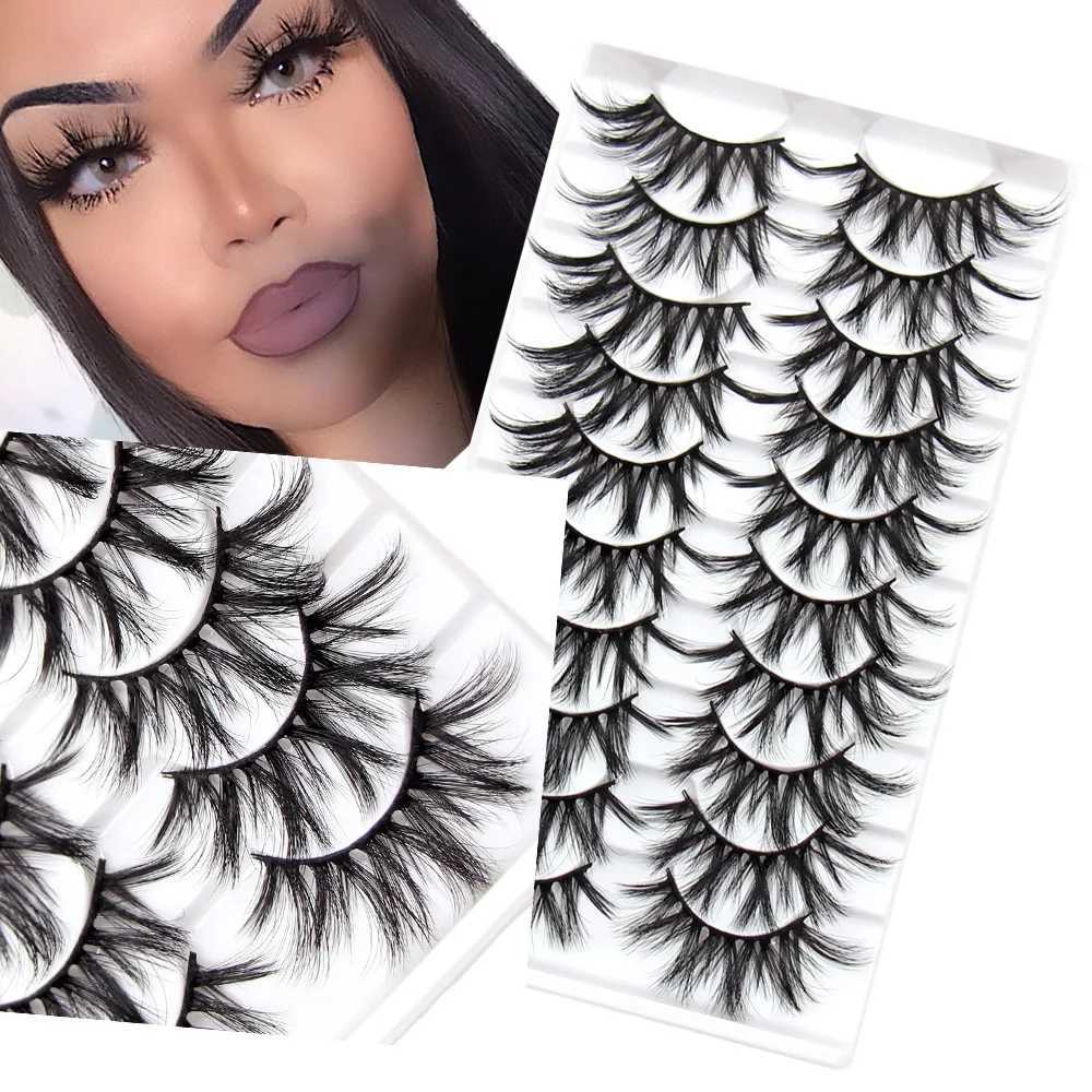 5/10/16 Pairs 3D Faux Mink Lashes Natural False Eyelashes Reusable Dramatic Volume Lashes Makeup Eyelash Extensions Z250730