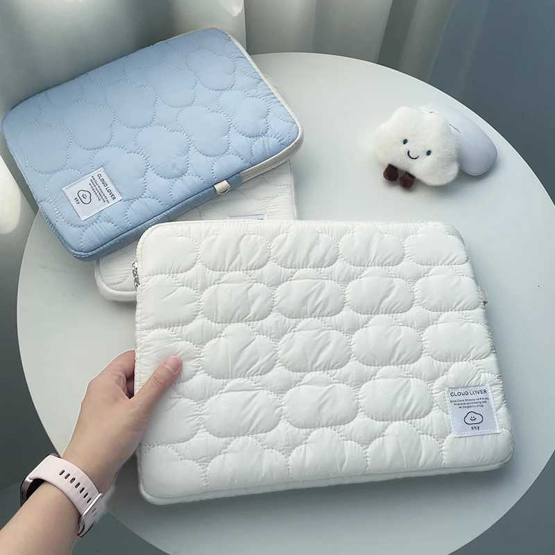 Nev Cloud Laptop Sle iPad Bag Cott Large Capacity Storage Embroidery 11/13/14/15 15.6 16 Inch Notebook Pouch y250730