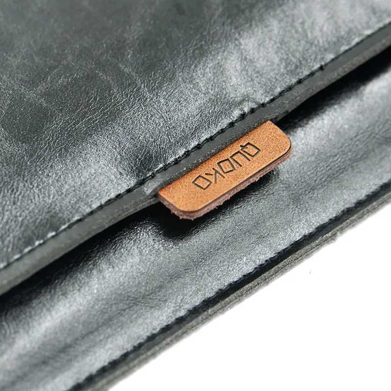 Double Layer High Capacity 14 Inch Laptop Bag Cover PU Leather Laptop Sleeve Case For M1 M2 Book Pro 14 Huawei MateBook y250730
