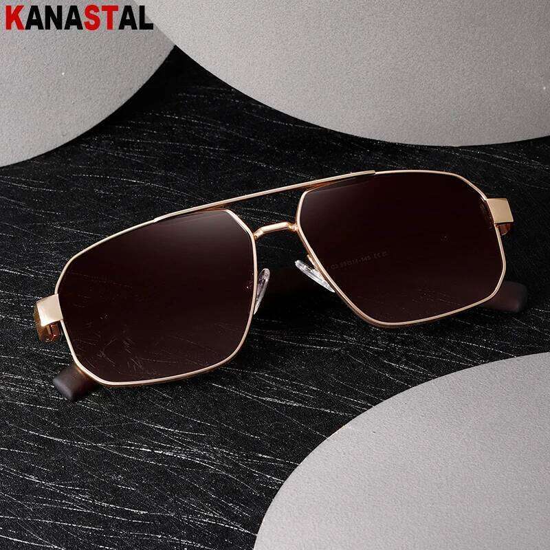 Men Metal Polarized Sunglasses Women UV400 Sun Glasses Big Eyeglasses Frame Driving Golf Cycling Goggle Anti Glare Shade Eyewear