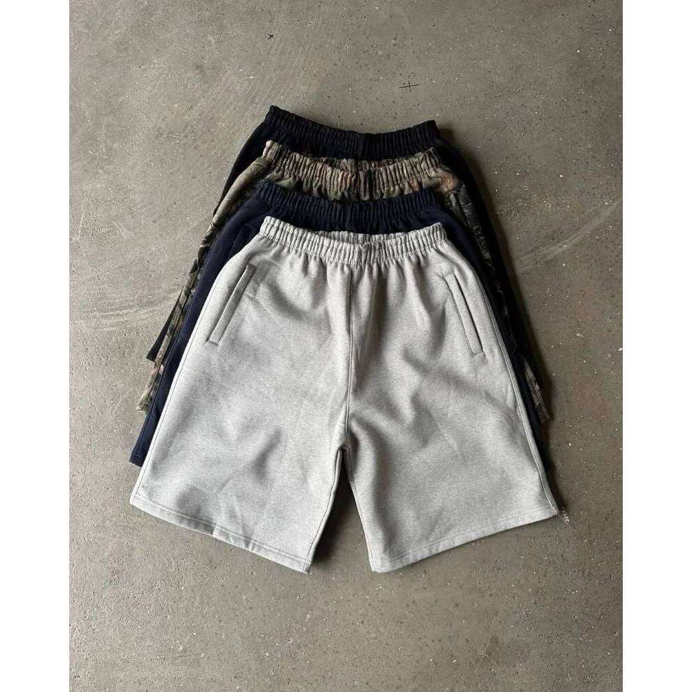 Retro Haruku Rock Oversized Shorts Men Y2k American High Street Trendy Brand Letter Printing Casual Loose Wide-Leg Pants Women