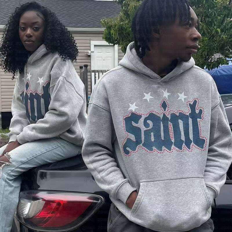 2306#New SAINT Printed Hooded Sweatshirt Versatile Casual Style