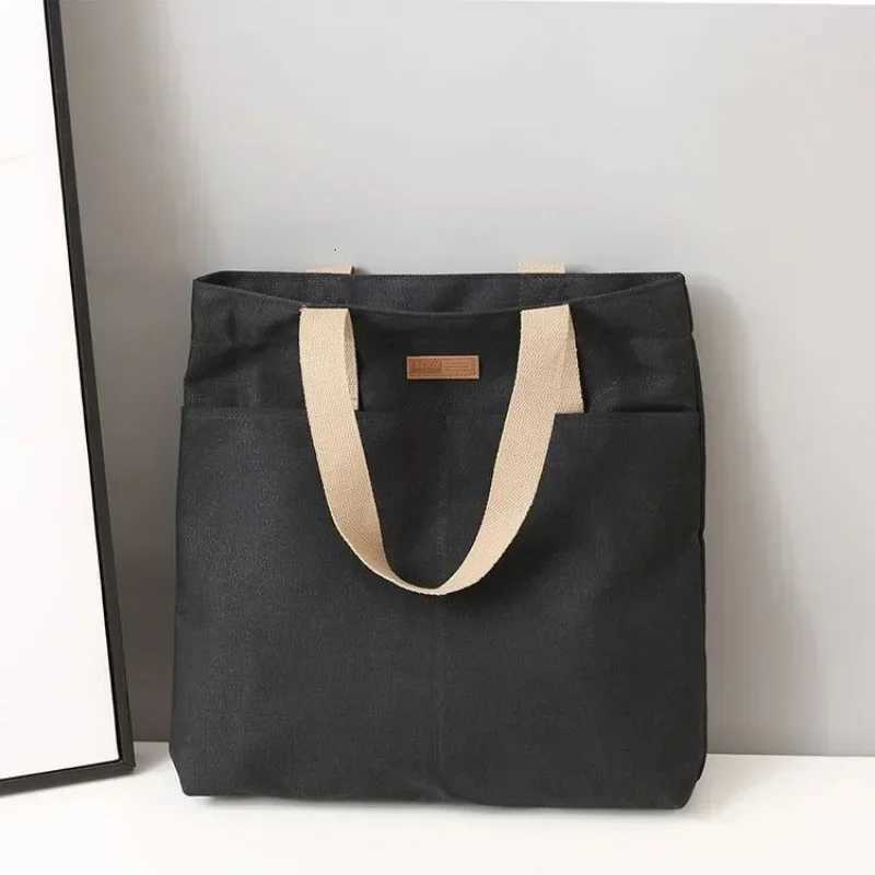 1Pcs Womens Tote Bag Canvas Sewing Thread Large Capacity Advanced Sense Handbag Convenient Practical Females Commuter Bag G250729