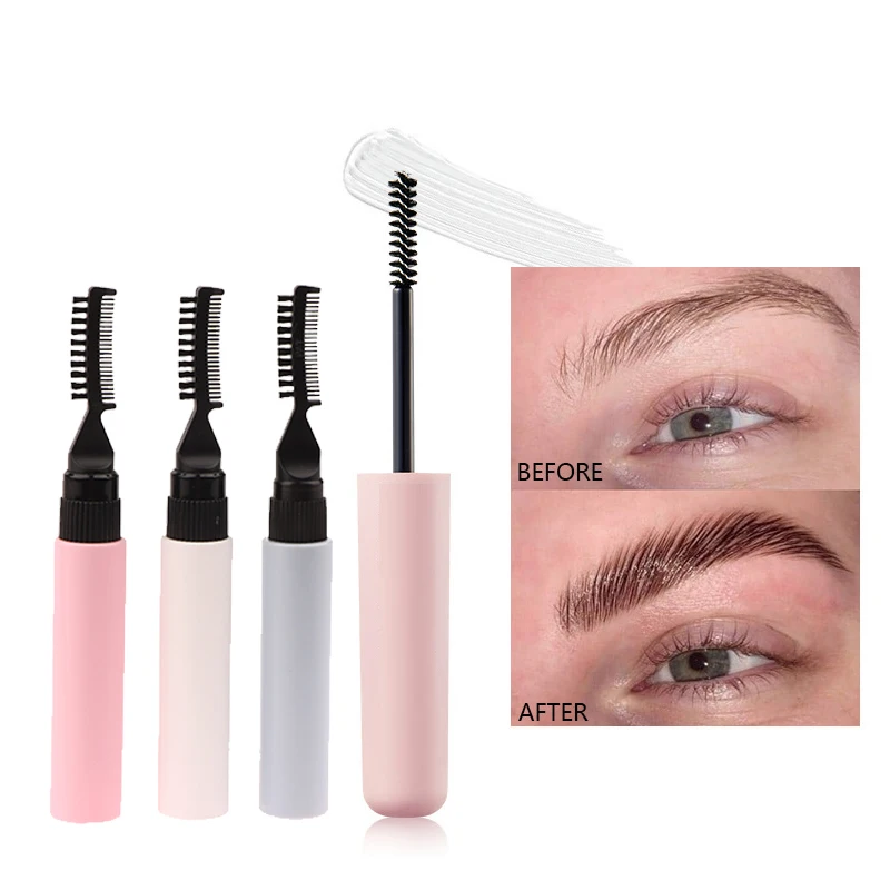 10ml Dual Brush Head Empty Mascara Tube DIY Refillable Eyebrow Gel Bottle Eyelash Elongation Cosmetics Containers Packaging mascara b
