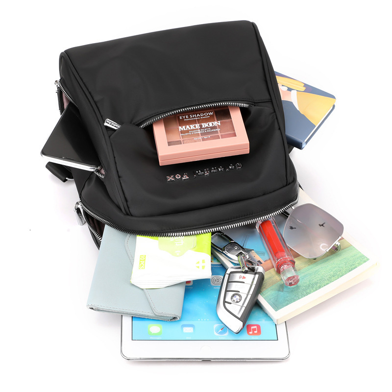 Colorful Fox2025 New Women's Korean Style Trendy Backpack Large Capacity Water-Resistant Student School Bag ddmymoon