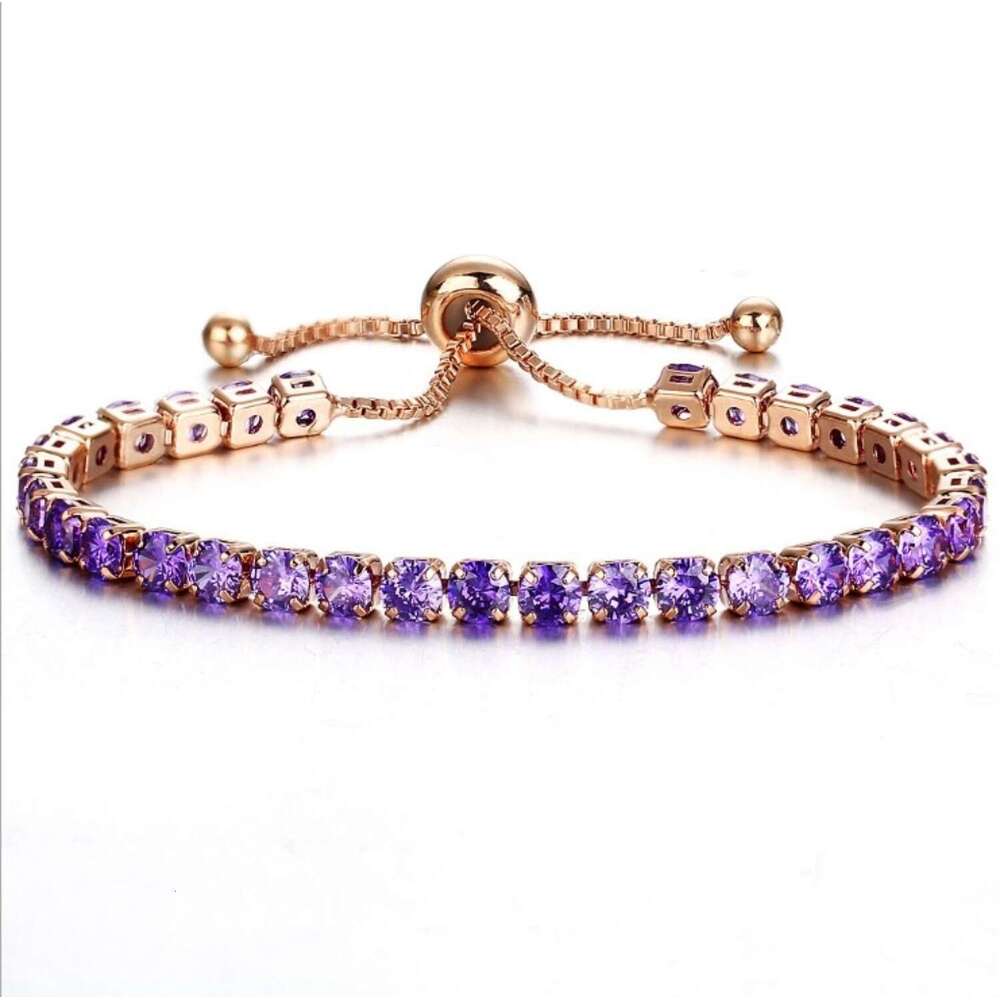 New Zircon Korean Simple Women's Single Row Dia Jewelry Elegant Hand Accessories Bracelet